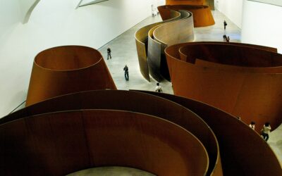 Visitors Observe Eight Massive Steel Sculptures By U.s. Artist Richard Serra During A Special Previe..